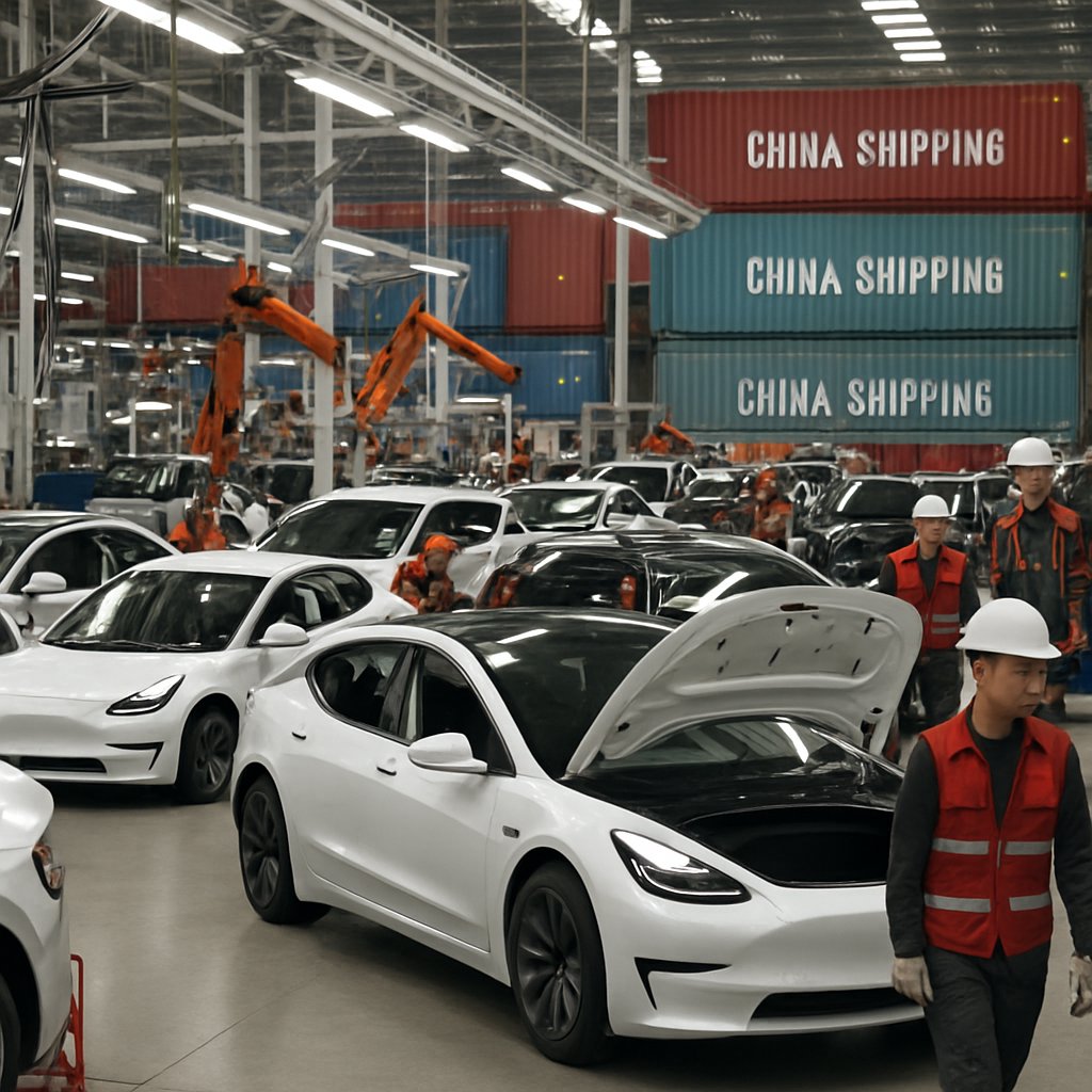 Ilustrasi Tesla di China Turun 12,4%, Ekspor Tetap Melaju!